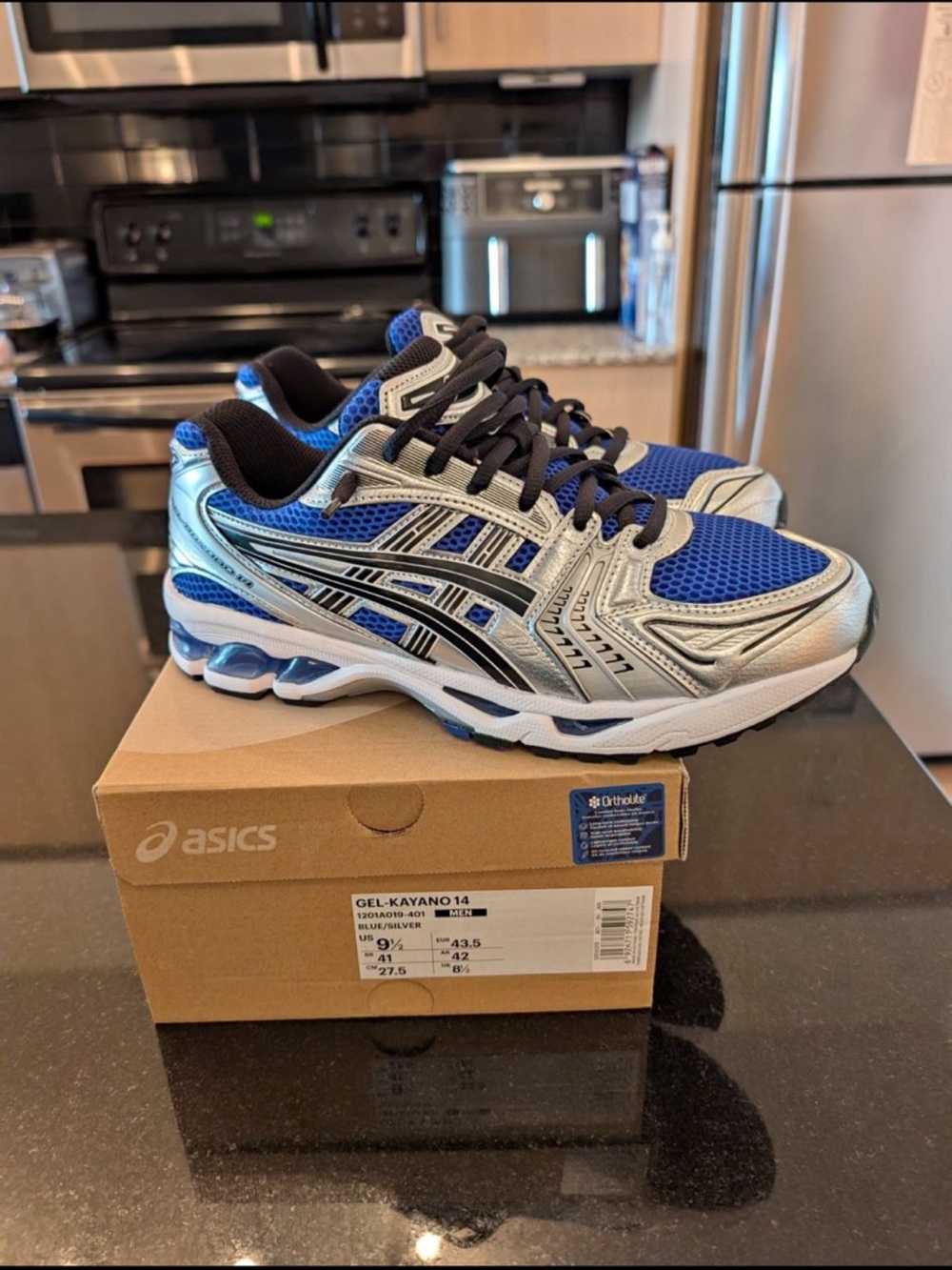 ASICS Gel-Kayani 14 Men’s Sneakers in Blue and Silver Size US 9.5